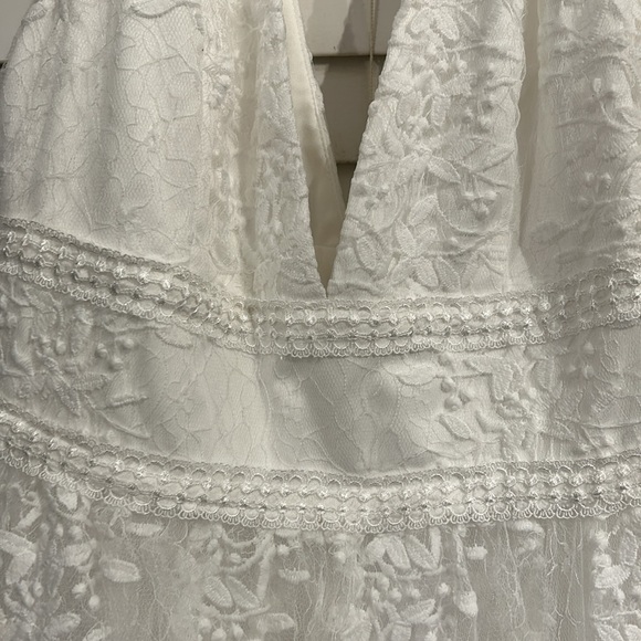 NWOT Sweetest Beloved White Mesh Embroidered Sleeveless Maxi Dress - Picture 5 of 9